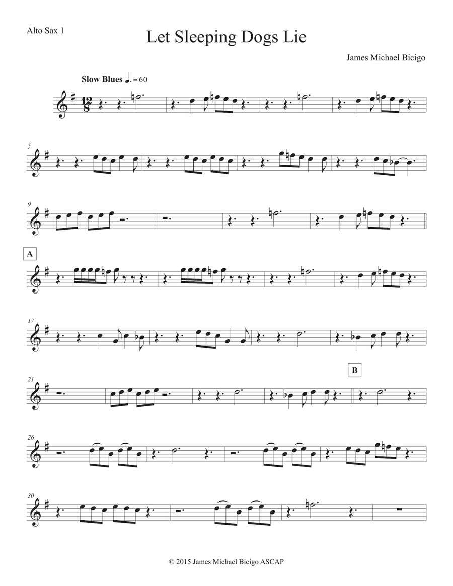 Let Sleeping Dog's Lie Concert Band scores gallery preview page 1