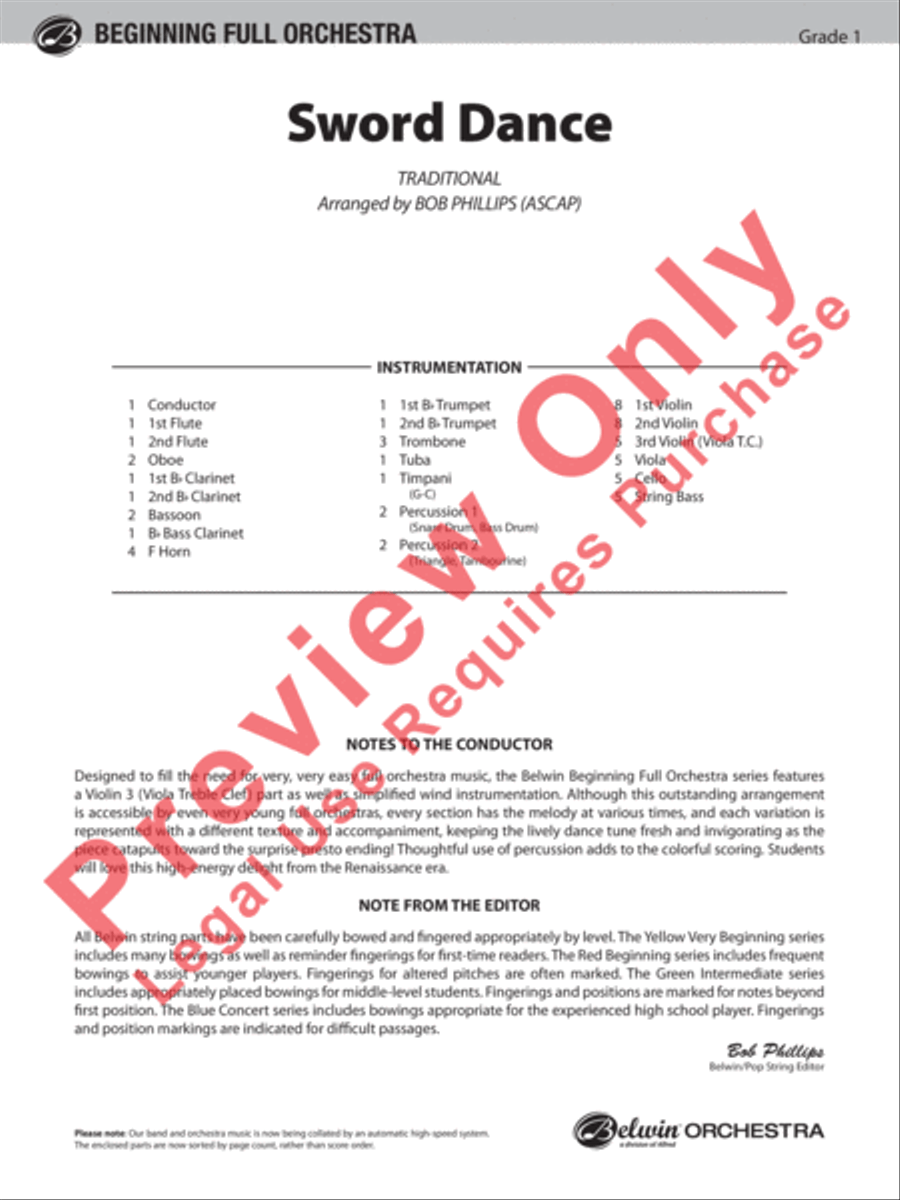 Sword Dance Full Orchestra scores gallery preview page 2