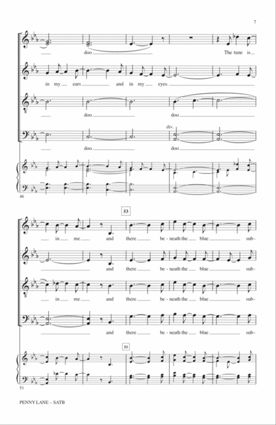 Penny Lane Penny Lane 4-Part scores gallery preview page 6