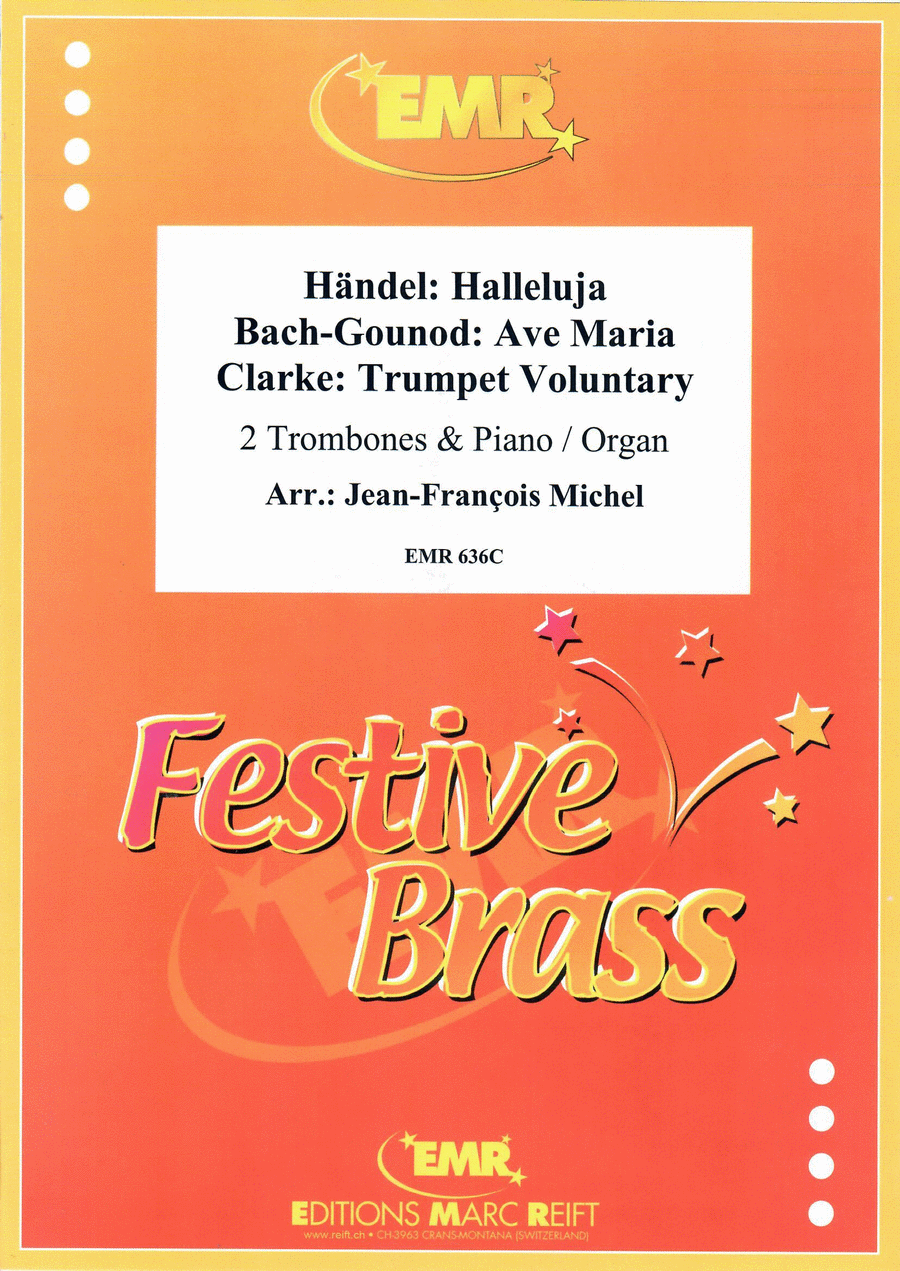 Ave Maria (Bach-Gounod) / Halleluja (Handel) / Trumpet Voluntary (Clarke) Trumpet scores gallery preview page 1