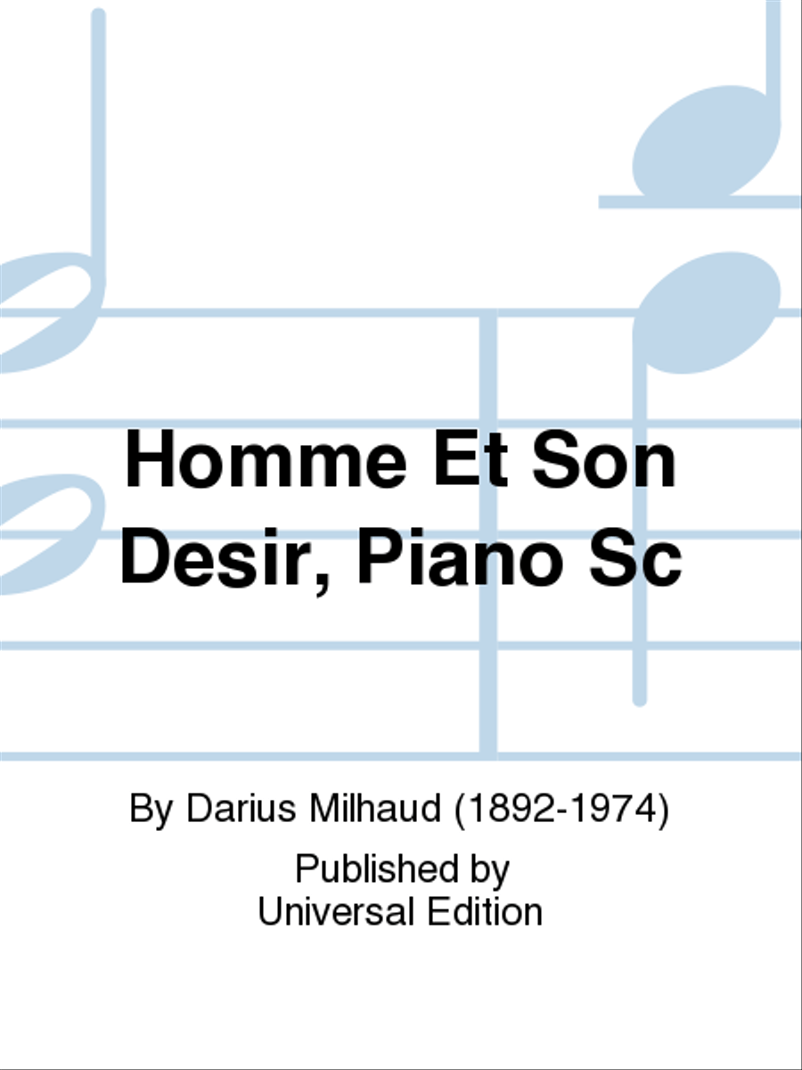 Homme Et Son Desir, Piano Sc Piano scores gallery preview page 1