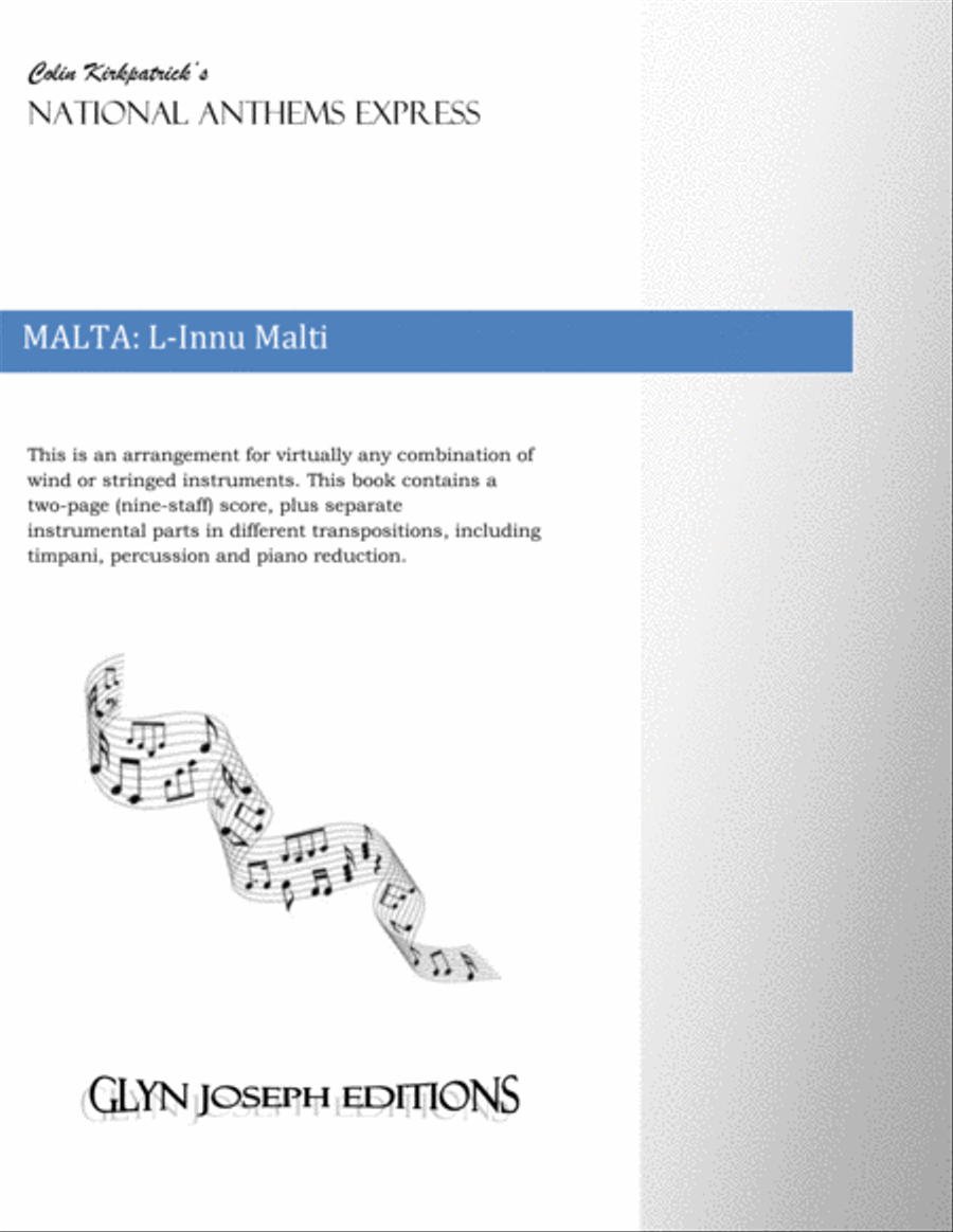 Malta National Anthem: L-Innu Malti Large Ensemble scores gallery preview page 1
