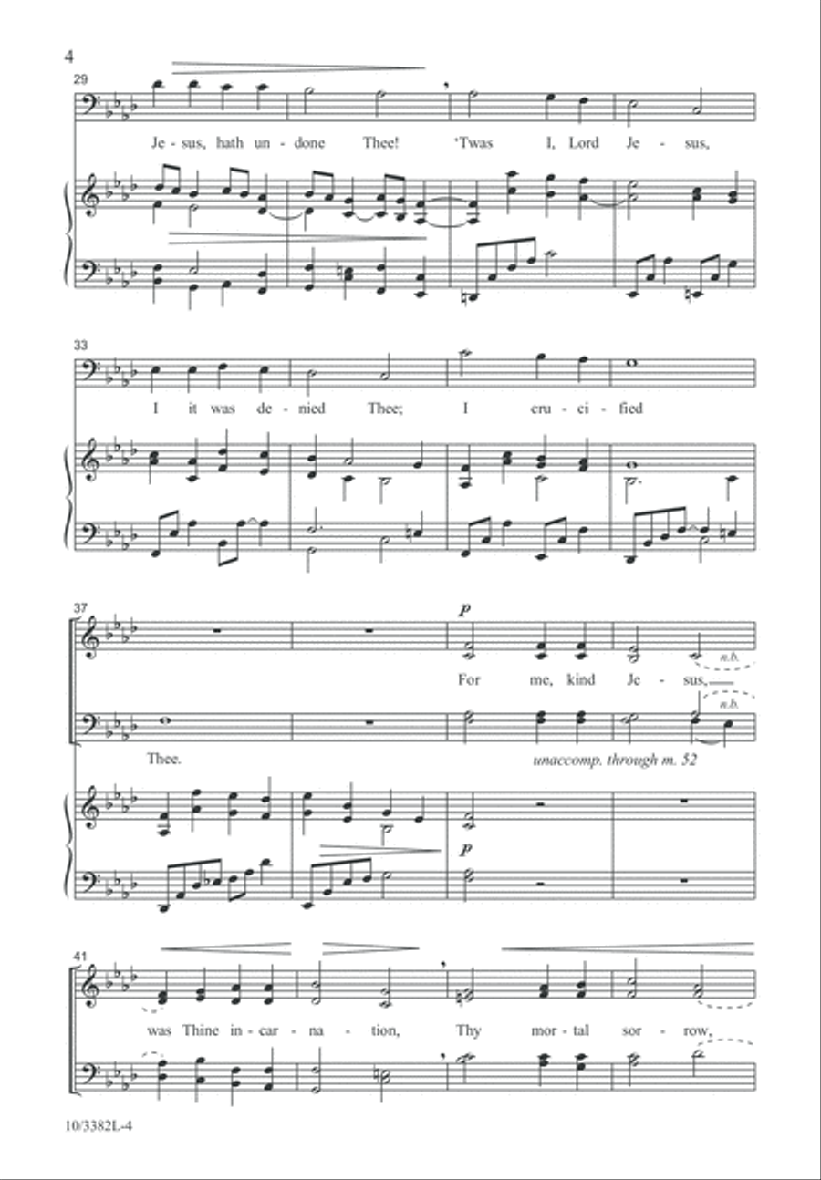 Ah, Holy Jesus 4-Part scores gallery preview page 5