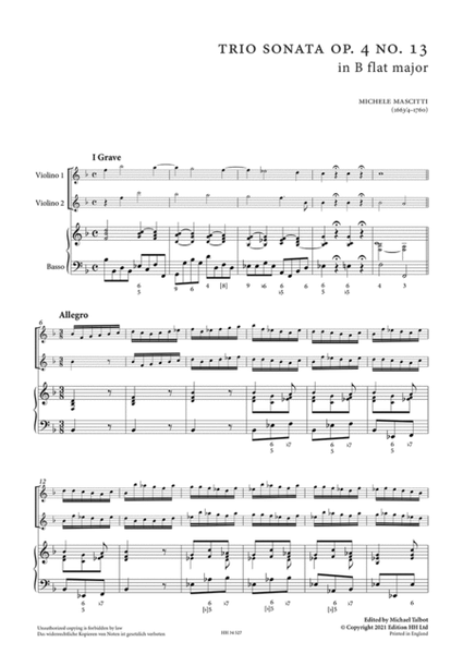 The Six trio sonatas, Op. 4, vol. 2