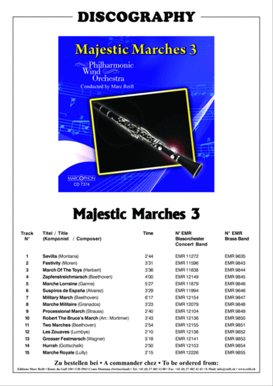 Marche Militaire Concert Band scores gallery preview page 2