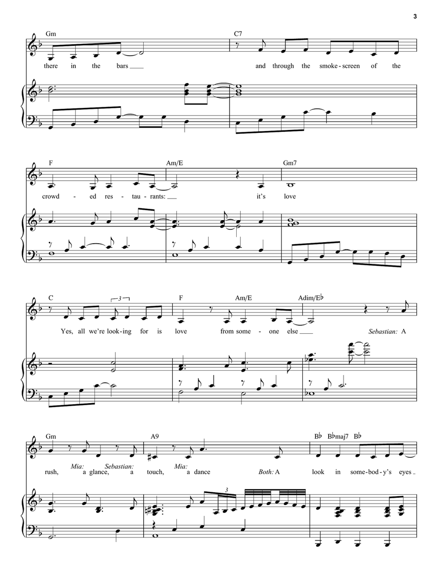 City Of Stars (from La La Land) Voice scores gallery preview page 3