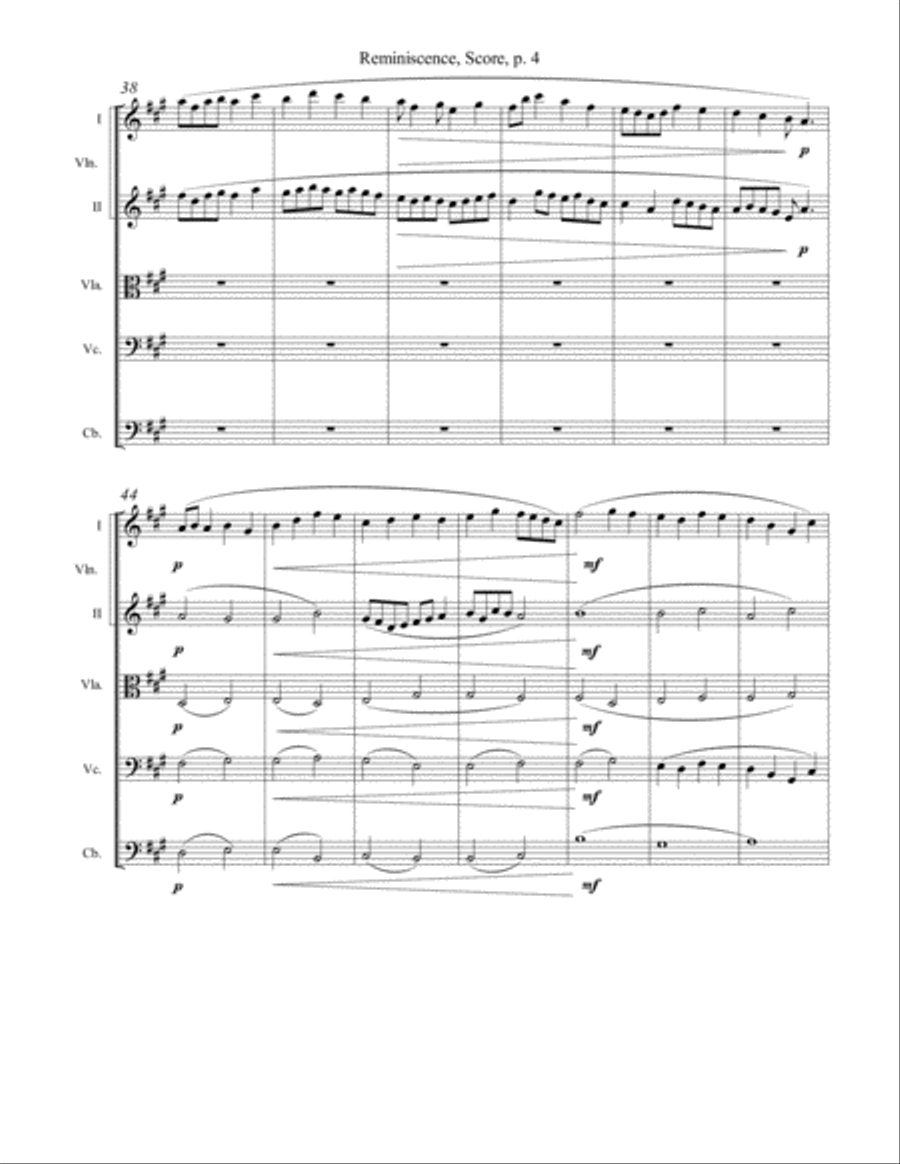 Reminiscence Reminiscence String Orchestra scores gallery preview page 5
