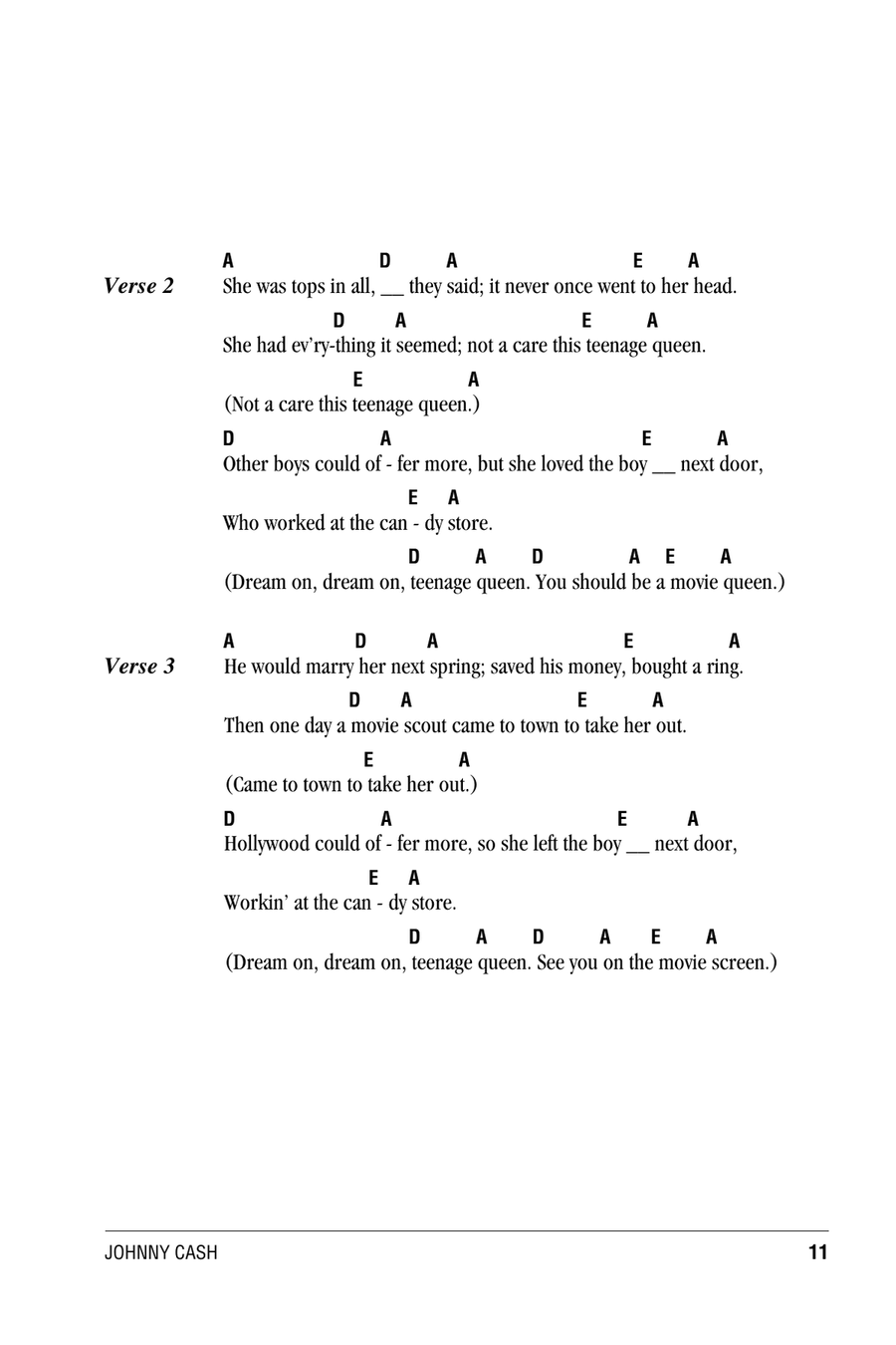 Ballad Of A Teenage Queen Electric Guitar scores gallery preview page 2