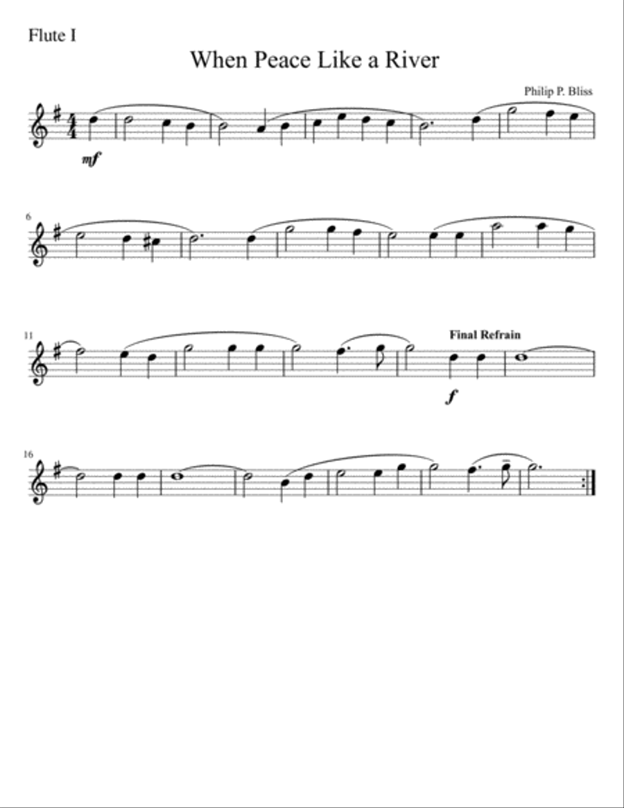 When Peace Like a River Woodwind Ensemble scores gallery preview page 4