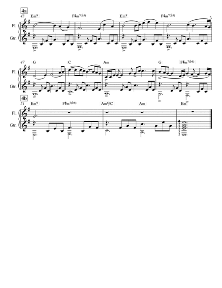 Meditation (Meditație) - miniature for flute (/violin/oboe/clarinet) and guitar(/piano/harp/marimba image number null