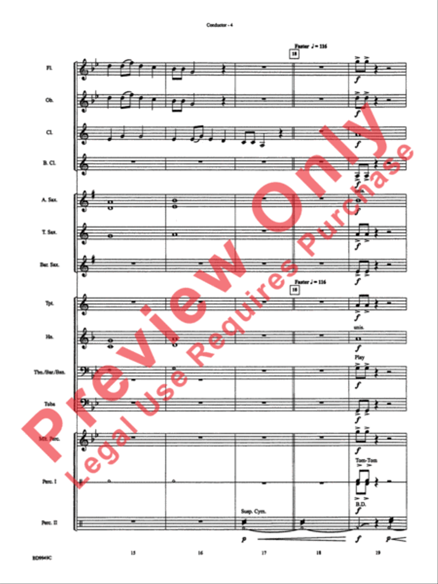 Ancient Spirits Concert Band scores gallery preview page 6