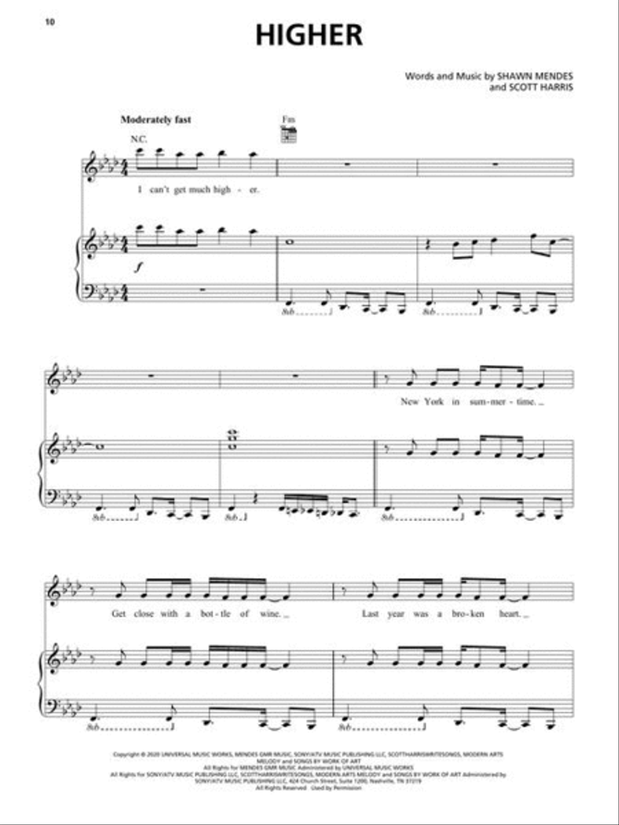 Shawn Mendes – Wonder Piano, Vocal, Guitar scores gallery preview page 6