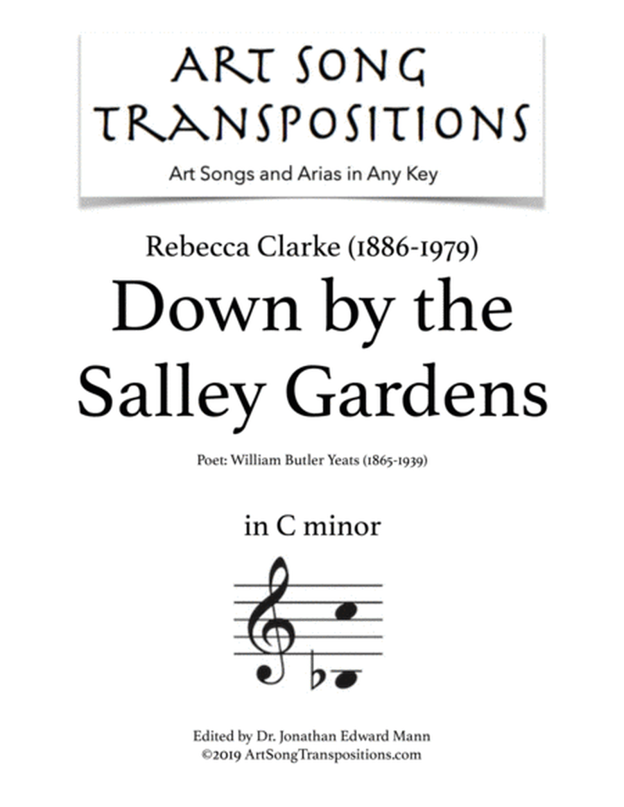 Down by the Salley Gardens (transposed to C minor)