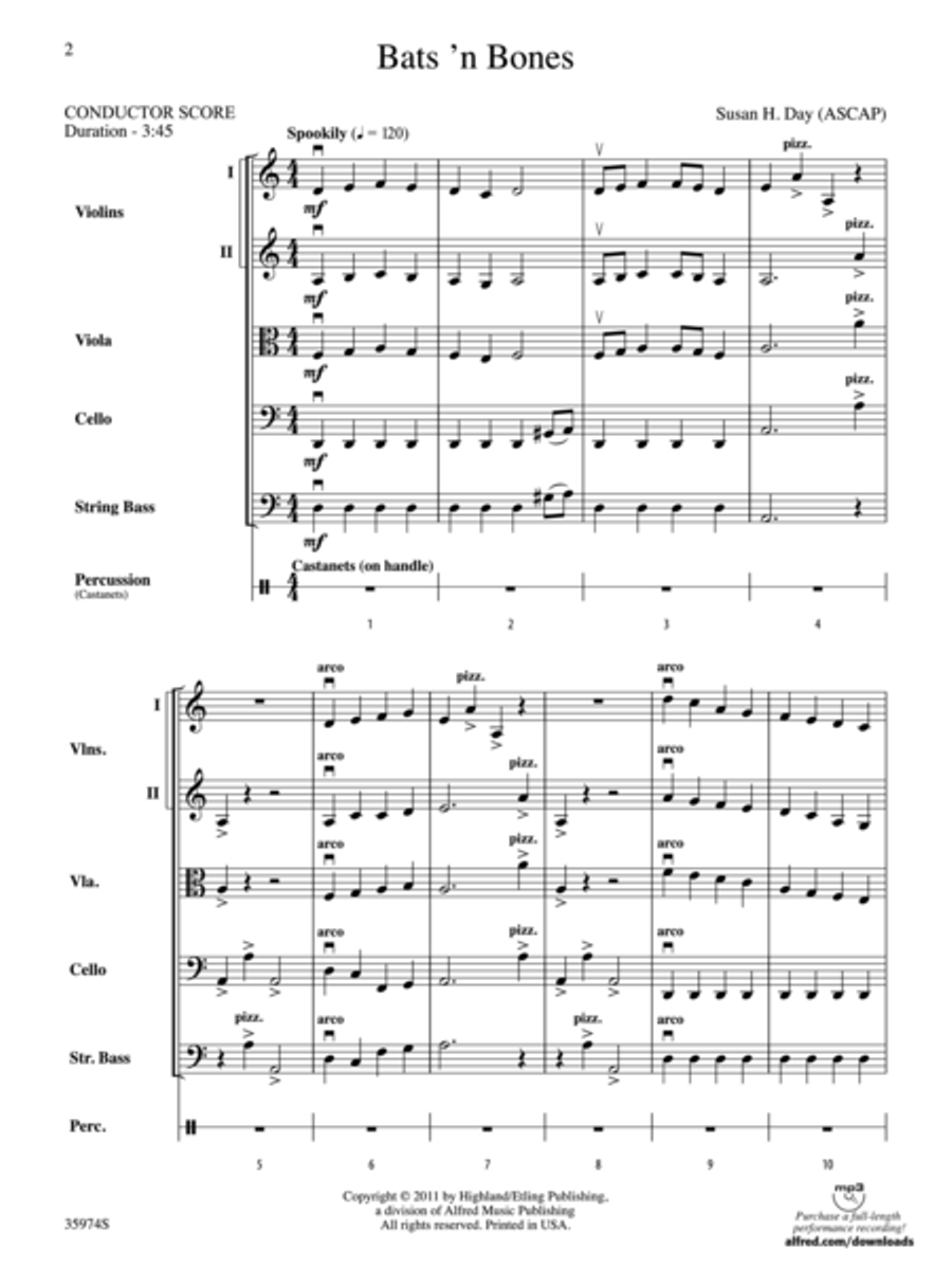 Bats 'n Bones Bats 'n Bones String Orchestra scores gallery preview page 2