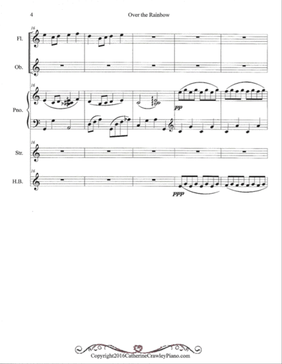 Over The Rainbow (from The Wizard Of Oz) Handbell Choir scores gallery preview page 4