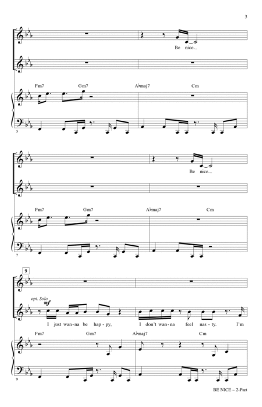 Be Nice (feat. Snoop Dogg) (arr. Alan Billingsley) 2-Part scores gallery preview page 2