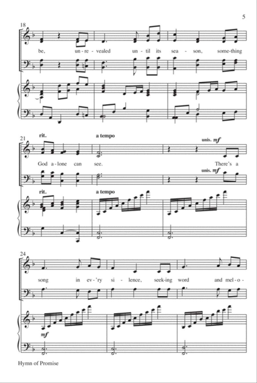 Hymn of Promise 4-Part scores gallery preview page 4