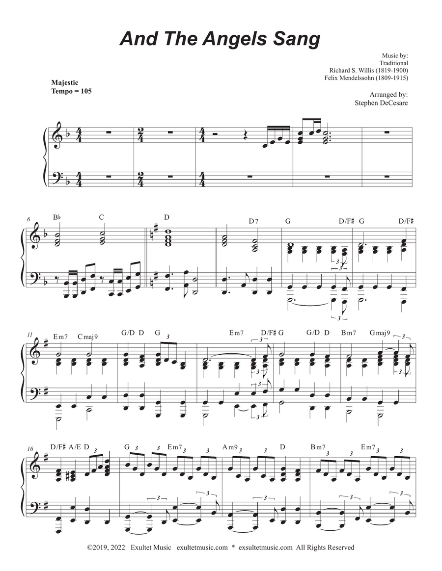 And The Angels Sang (Bb-Trumpet solo and Piano) B-Flat Trumpet scores gallery preview page 6