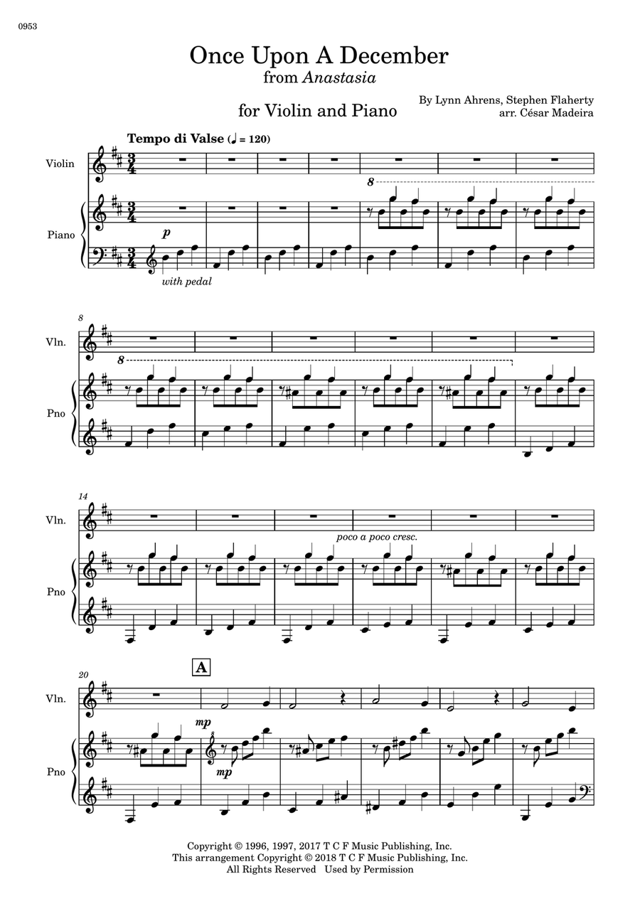 Once Upon A December Once Upon A December Violin Solo scores gallery preview page 2