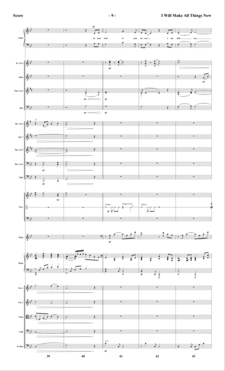 I Will Make All Things New - Orchestral Score and CD with Printable Parts Choir scores gallery preview page 11