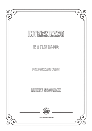 Book cover for Schumann-Intermezzo in A flat Major,for Voice and Piano