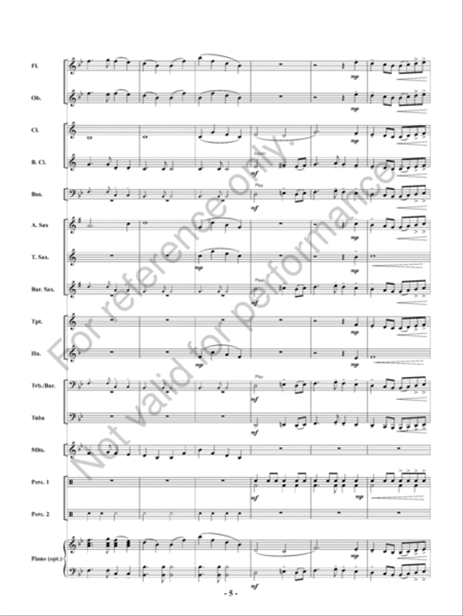 Trumpet Voluntary Concert Band scores gallery preview page 6