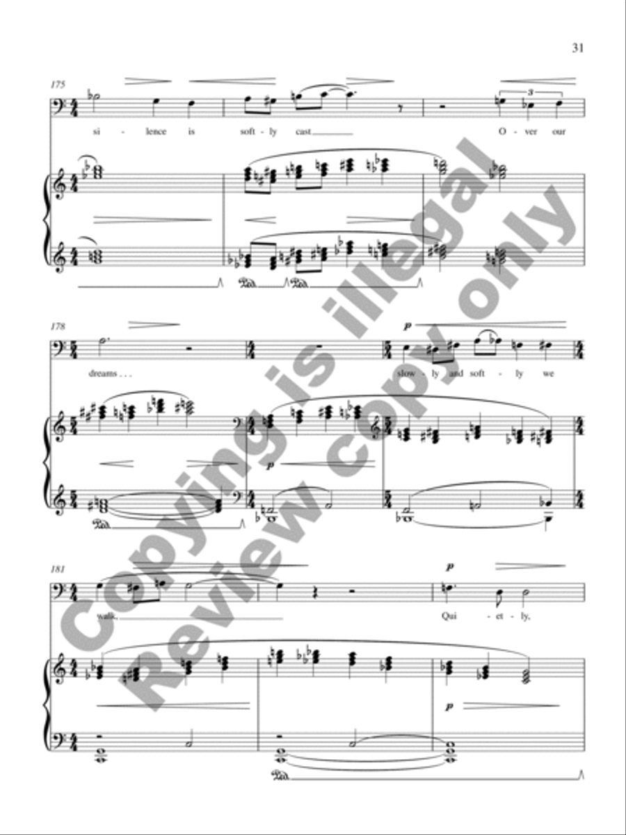 Nocturne of Remembered Spring Baritone Voice scores gallery preview page 19