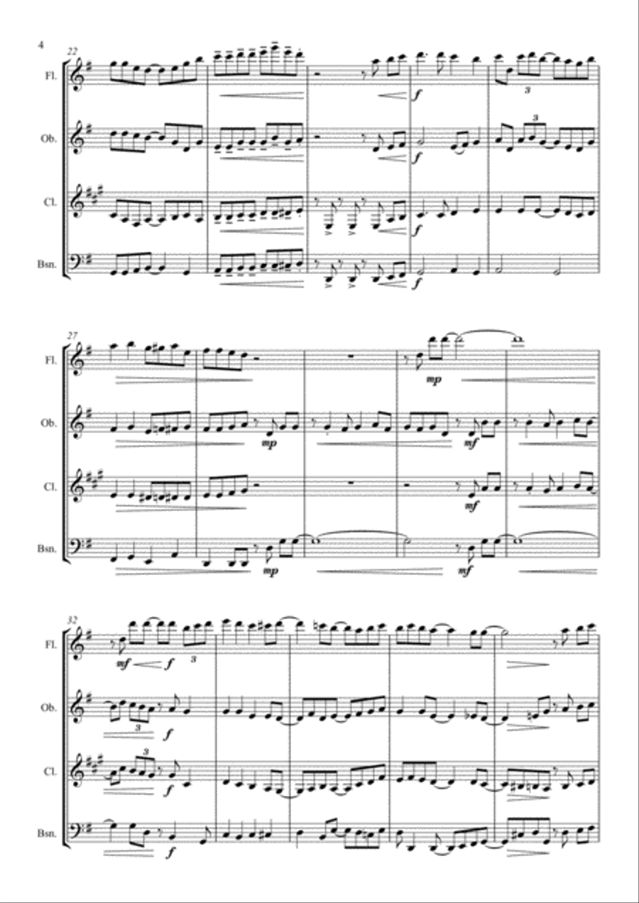 That Christmas Swing Thing... - for Woodwind Quartet Woodwind Quartet scores gallery preview page 4