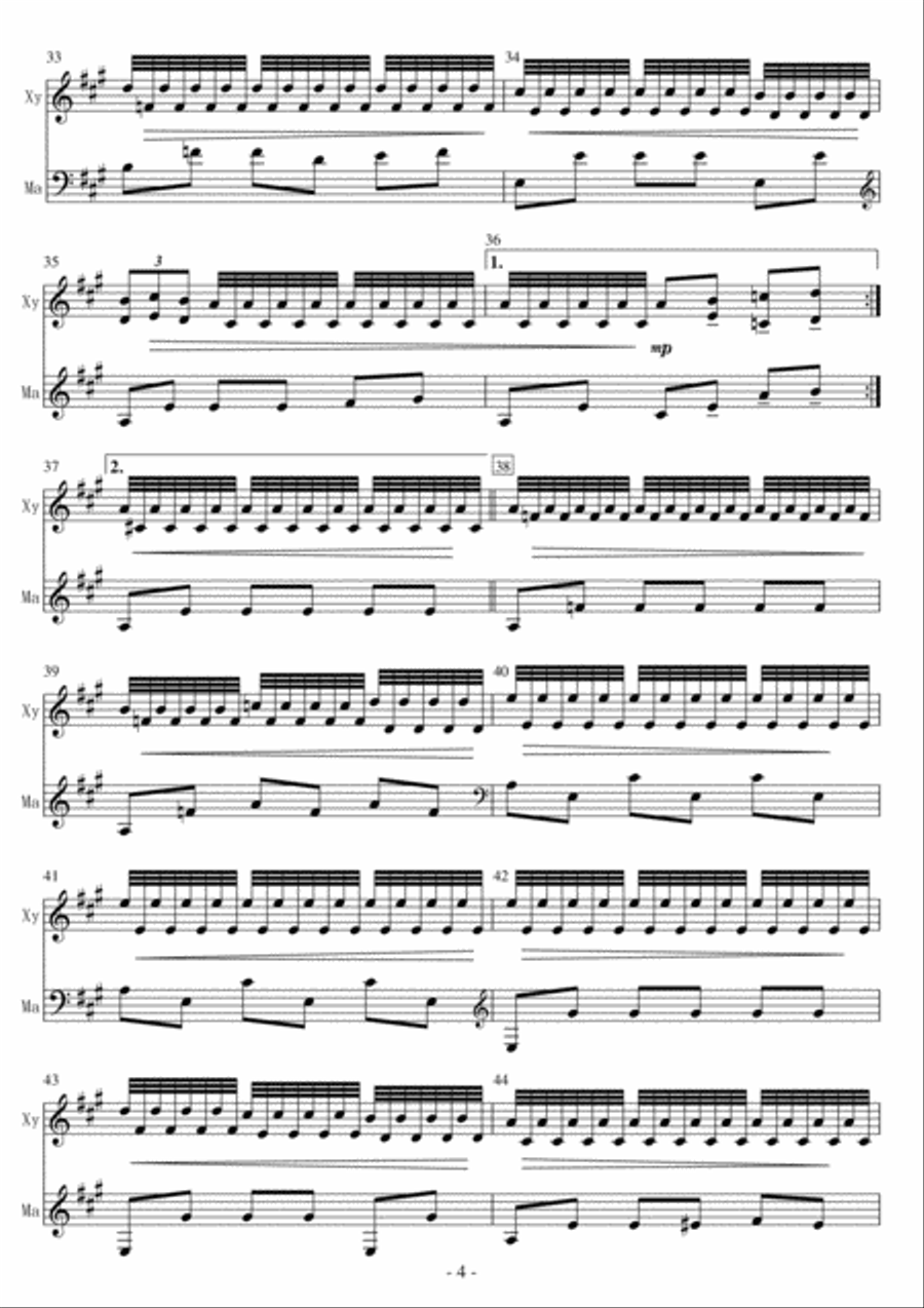 <Mallet Duet> Recuerdos de la Alhambra Percussion Ensemble scores gallery preview page 4