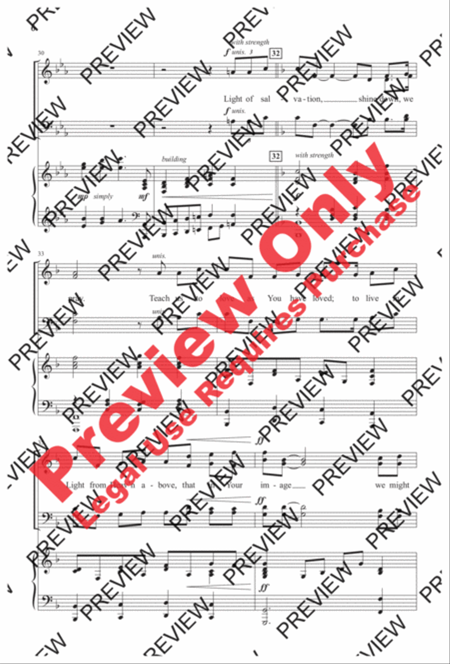Live in Light, Live in Love 4-Part scores gallery preview page 6