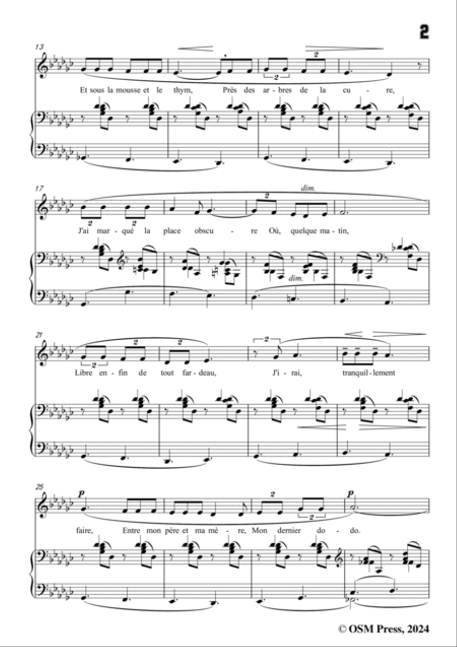 R. Hahn-Cimetière de campagne,in G flat Major Voice scores gallery preview page 3
