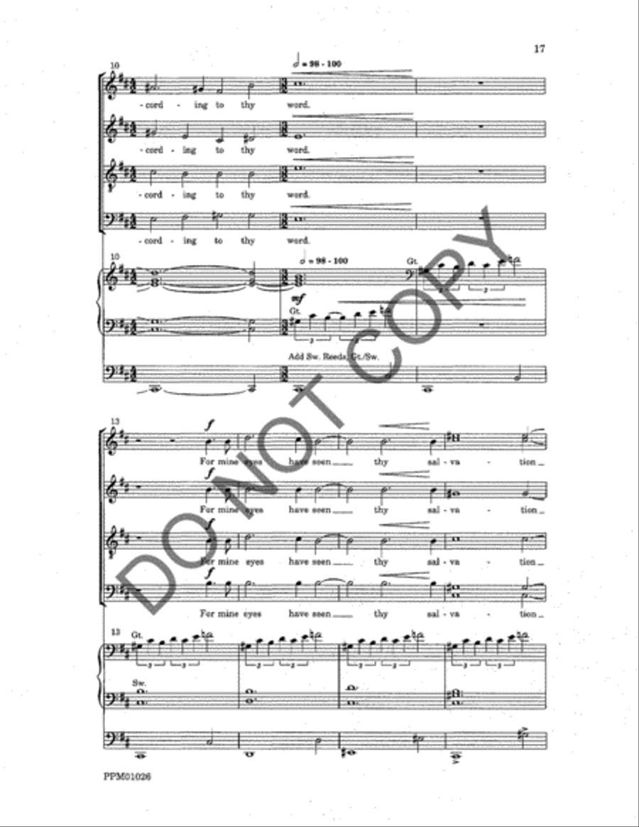 Magnificat and Nunc dimittis 4-Part scores gallery preview page 19