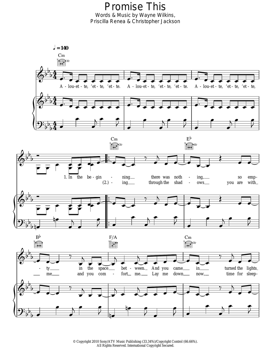 Promise This Acoustic Guitar scores gallery preview page 1