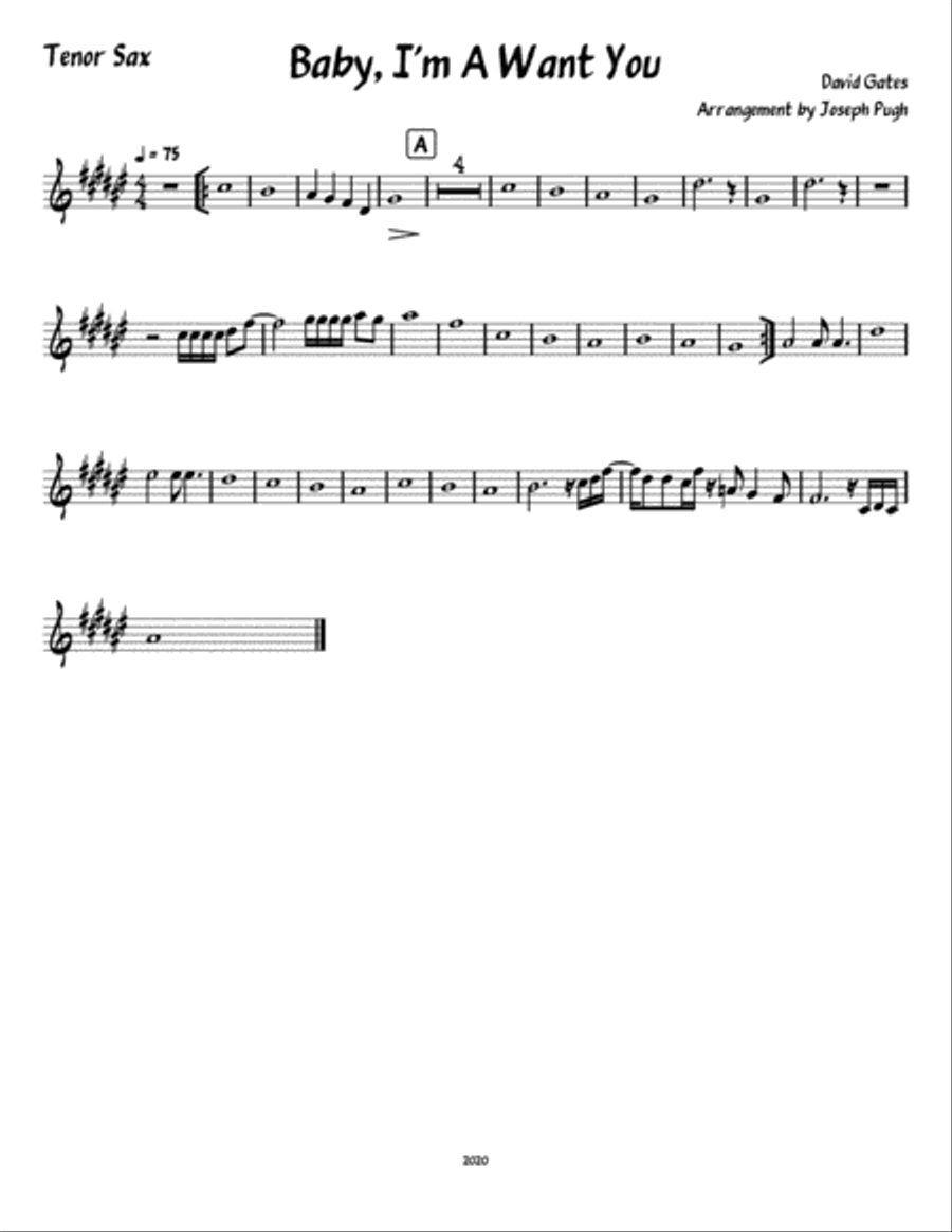 Baby, I'm-a Want You Large Ensemble scores gallery preview page 3
