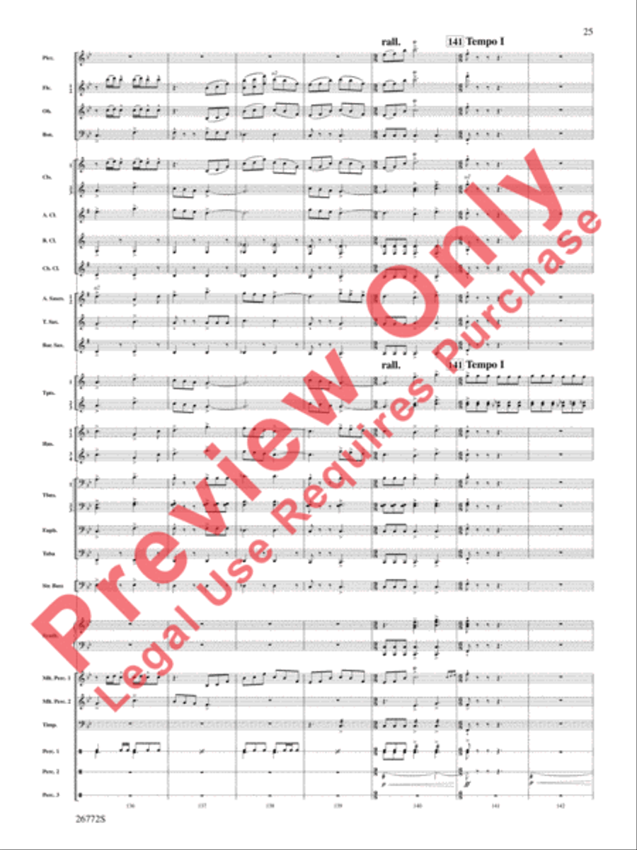 March: The Lion's Gate (Movement 1 from Sea to Sky) Concert Band scores gallery preview page 26