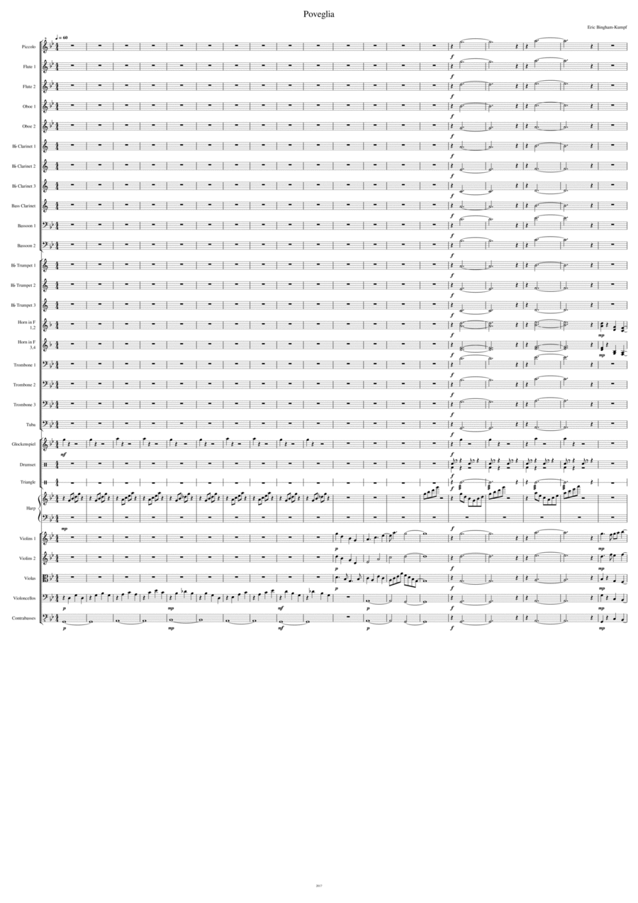 Poveglia Full Orchestra scores gallery preview page 1