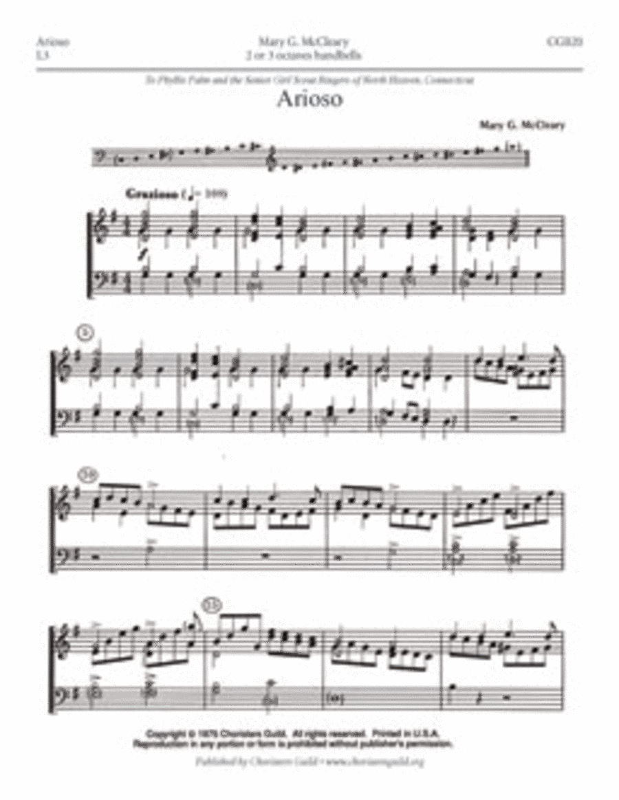 Arioso Handbell Choir scores gallery preview page 1