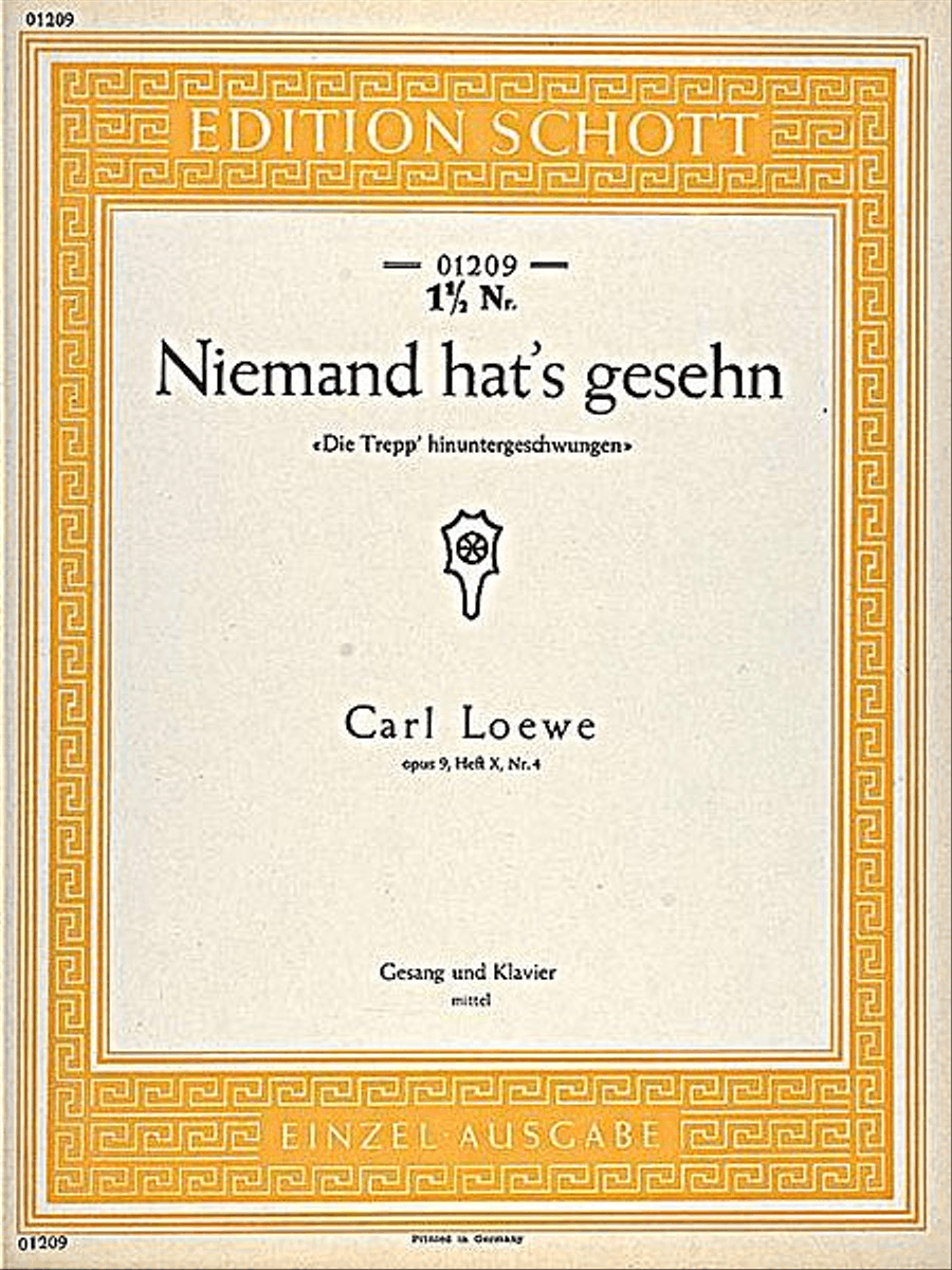 Niemand hat's gesehn Niemand hat's gesehn Medium Voice scores gallery preview page 1