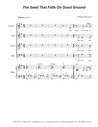 The Seed That Falls On Good Ground (Vocal Quartet - (SATB)