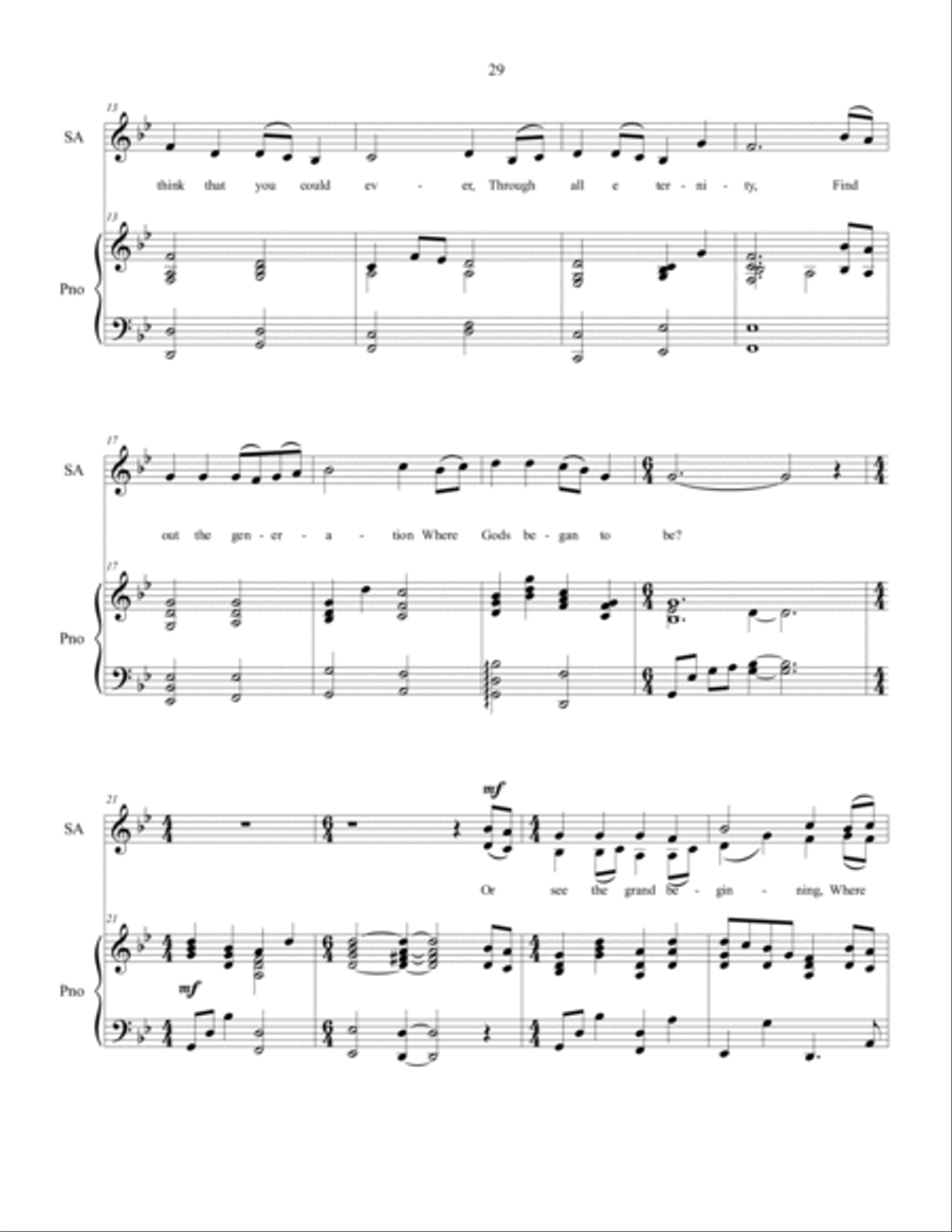 If You Could Hie To Kolob - SATB Choir with piano accompaniment image number null