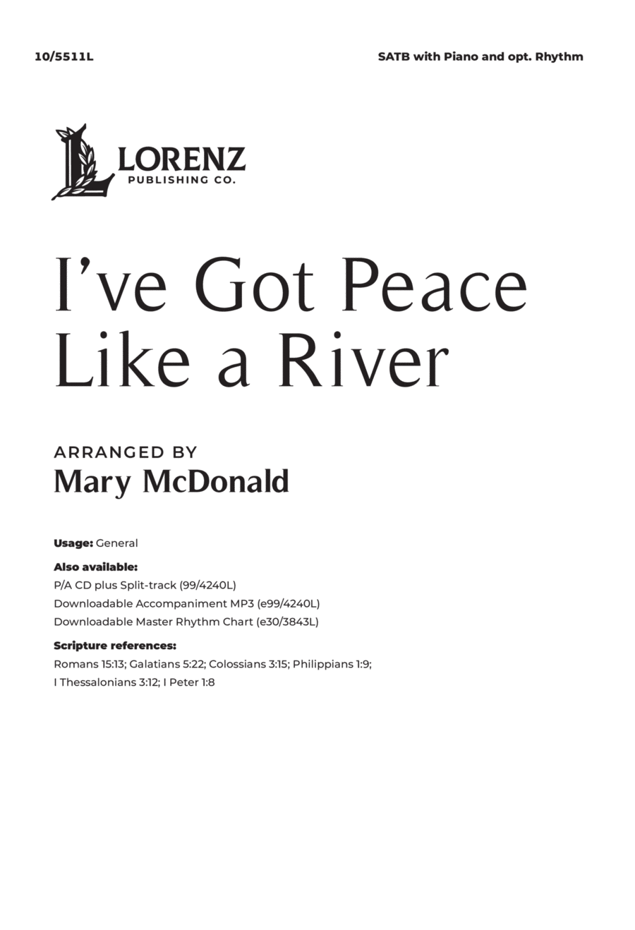 Book cover for I've Got Peace Like a River