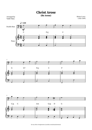 Christ Arose (He Arose) - Double Bass and Piano (with chords)