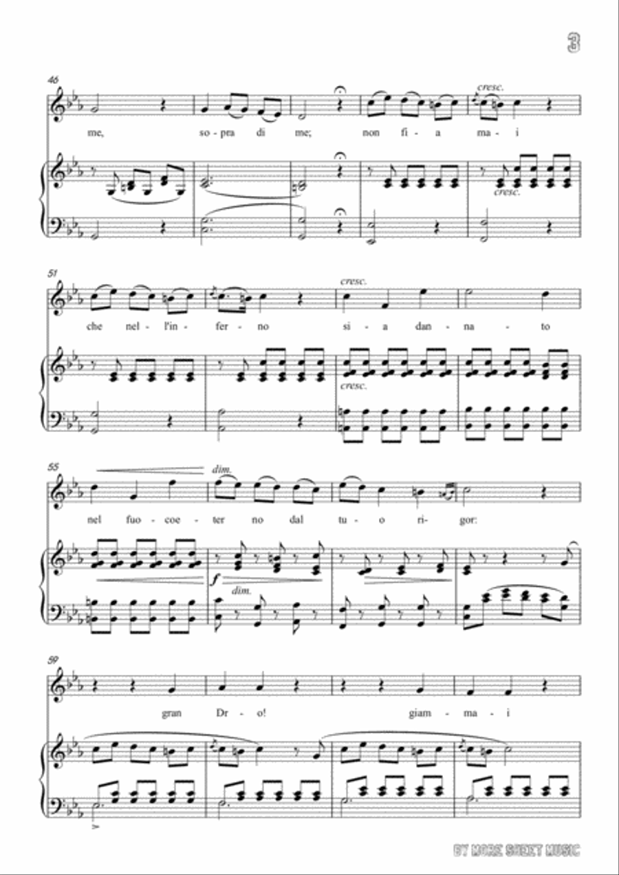 Stradella-Preghiera; Pietà,signore in c minor,for Voice and Piano Voice Solo scores gallery preview page 5