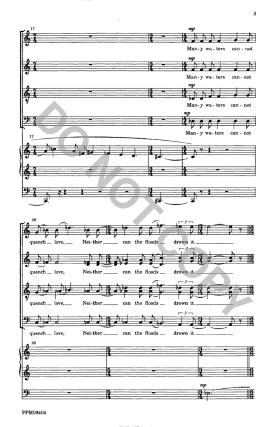 Set Me As a Seal upon Thine Heart 4-Part scores gallery preview page 4