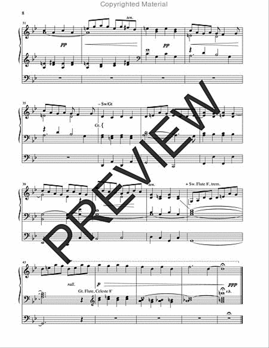 Three Psalm Preludes Organ scores gallery preview page 8