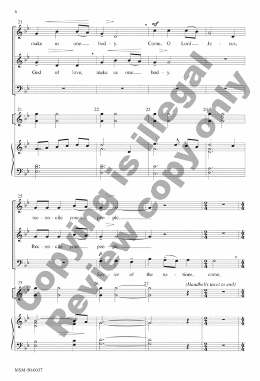 Come Now, Savior of the Nations TB scores gallery preview page 6