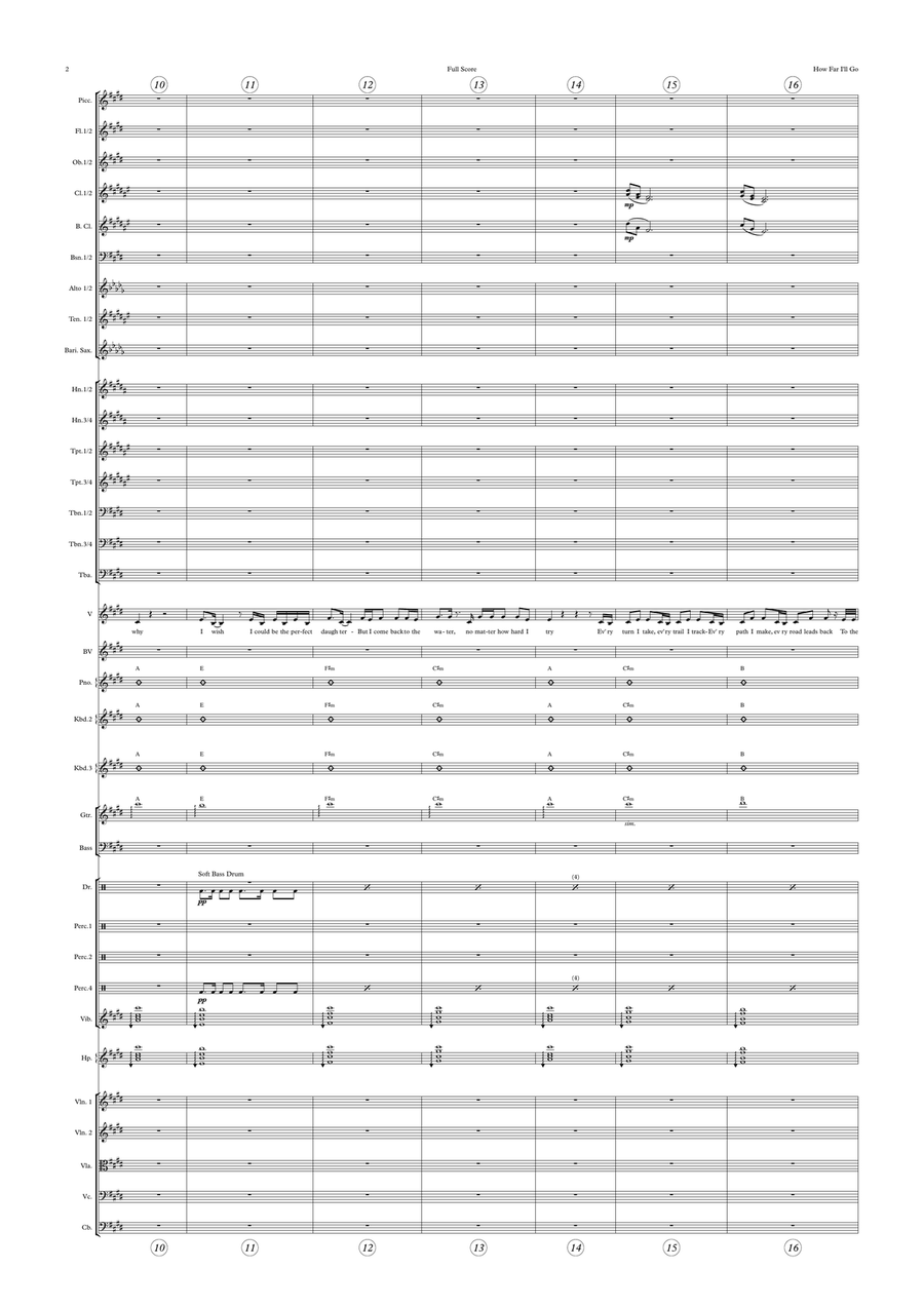 How Far I'll Go Full Orchestra scores gallery preview page 2