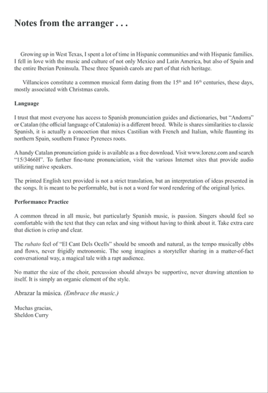 Tres Villancicos Españoles 4-Part scores gallery preview page 2