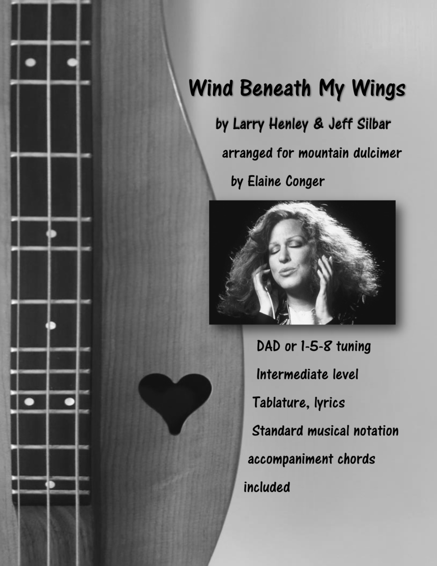 The Wind Beneath My Wings Dulcimer scores gallery preview page 1