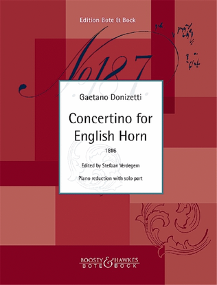 Book cover for Concertino for English Horn
